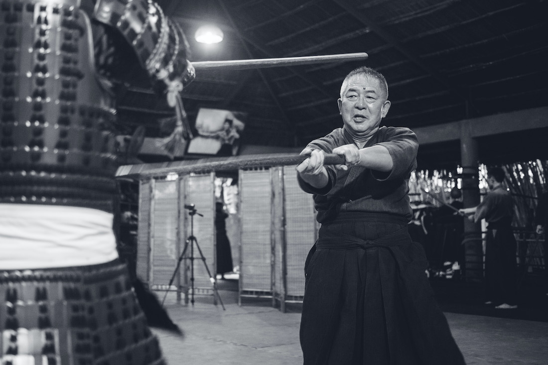 Akiyama san training Kenjutsu