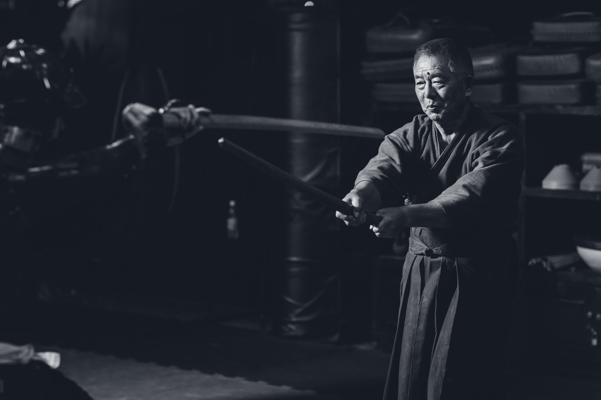 Akiyama san training Kenjutsu Otake